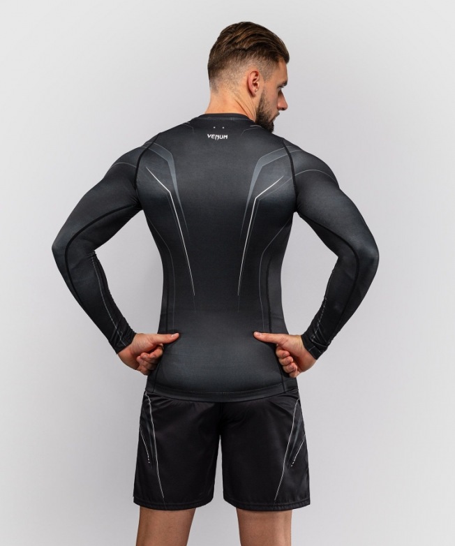 Рашгард Venum Streamline LS - Black/White | Фото 4