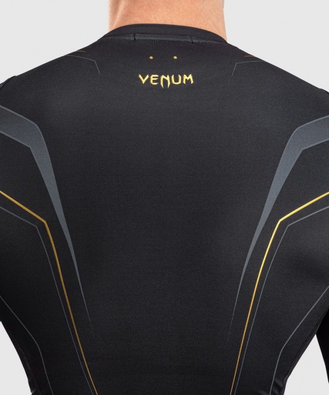 Рашгард Venum Streamline LS - Black/Gold | Фото 6