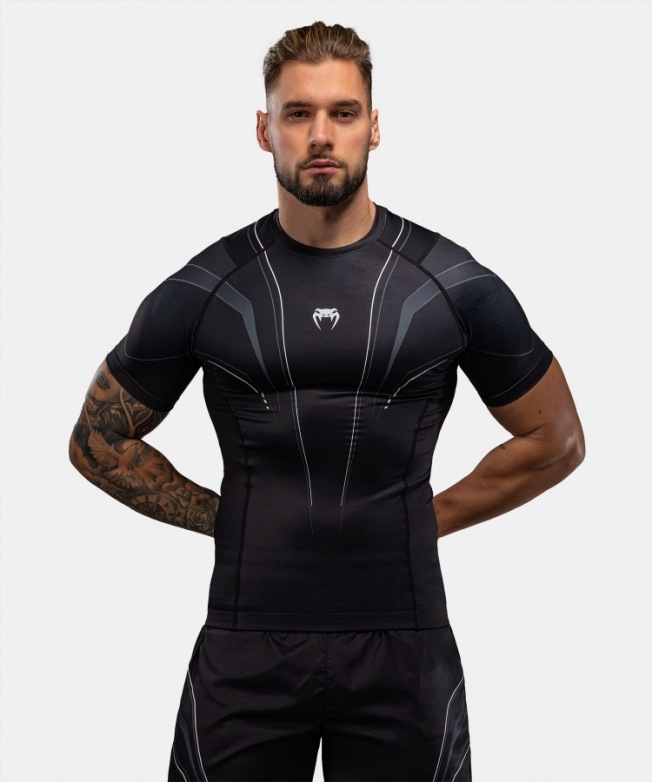 Рашгард Venum Streamline SS - Black/White | Фото 1