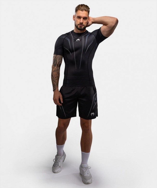 Рашгард Venum Streamline SS - Black/White | Фото 4