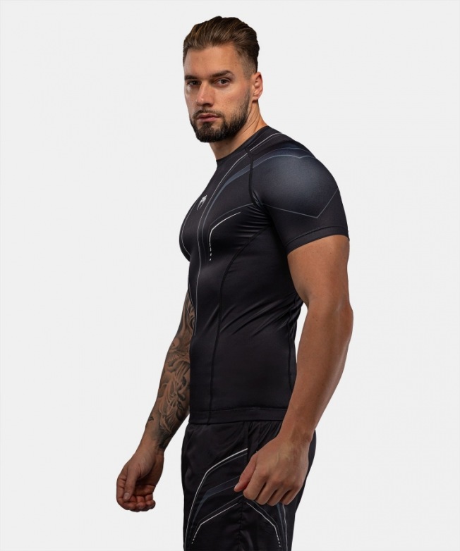 Рашгард Venum Streamline SS - Black/White | Фото 3