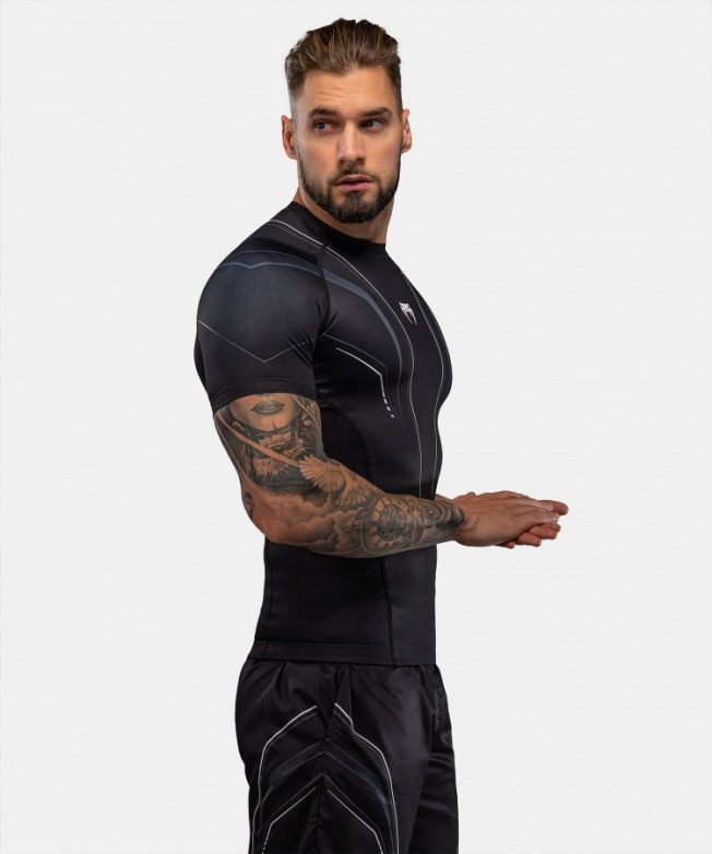 Рашгард Venum Streamline SS - Black/White | Фото 2