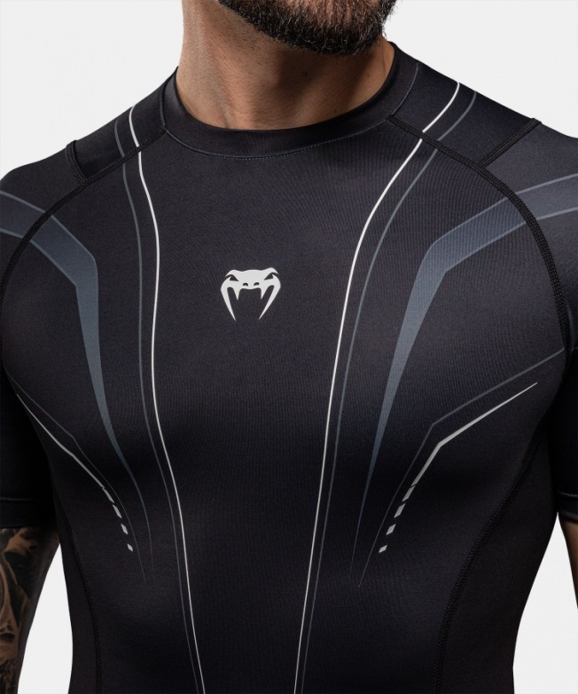 Рашгард Venum Streamline SS - Black/White | Фото 5