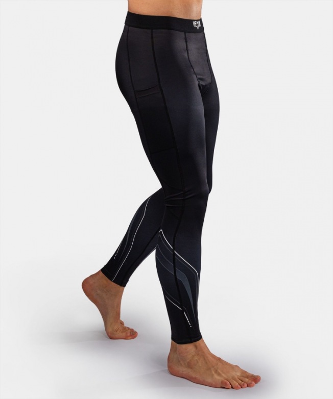 Компрессионные штаны Venum Streamline - Black/White | Фото 3