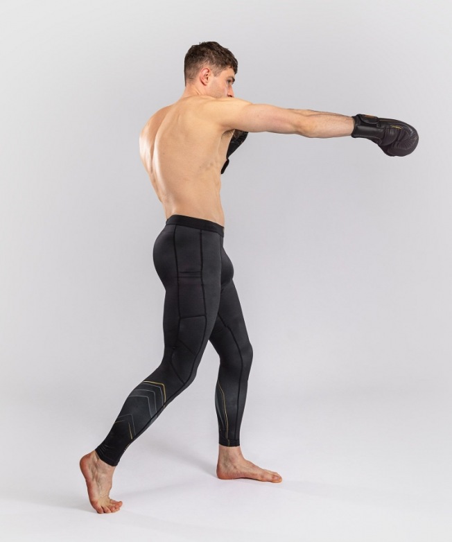 Компрессионные штаны Venum Streamline - Black/Gold | Фото 2