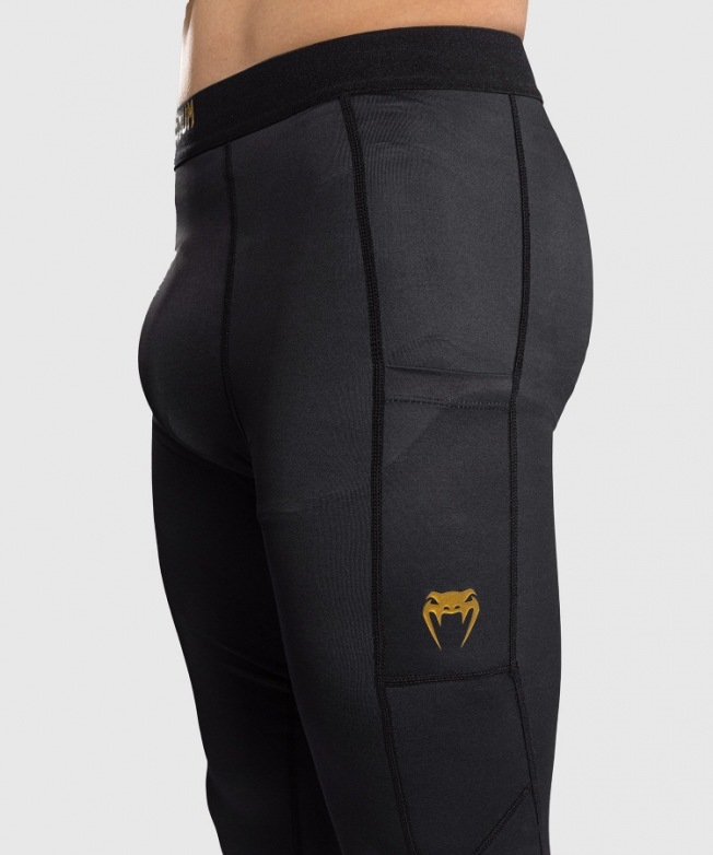 Компрессионные штаны Venum Streamline - Black/Gold | Фото 4