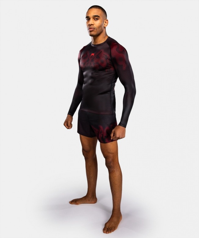 Рашгард Venum Spectre LS - Black/Red | Фото 1