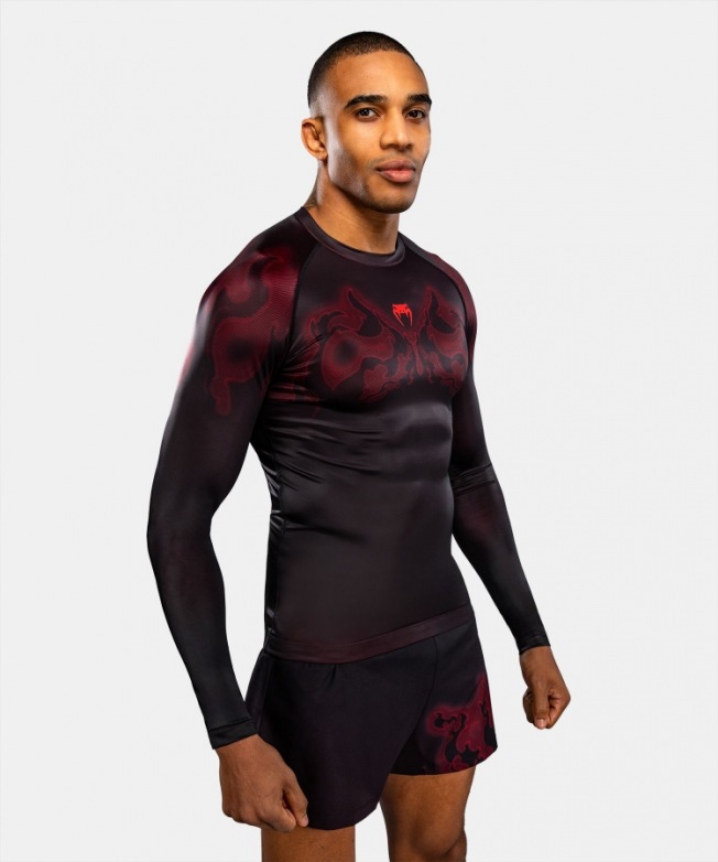 Рашгард Venum Spectre LS - Black/Red | Фото 2