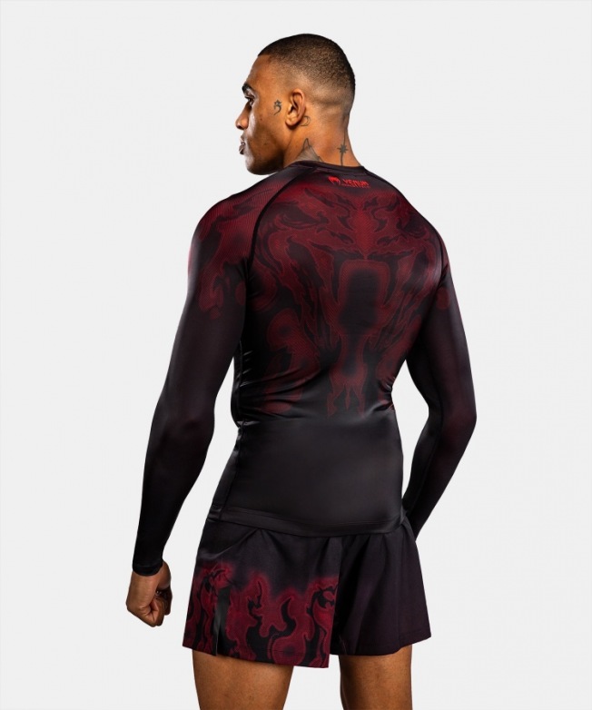 Рашгард Venum Spectre LS - Black/Red | Фото 3