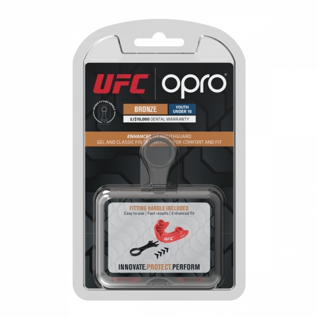 Детская боксерская капа Opro Self-Fit Bronze UFC - Red | Фото 2