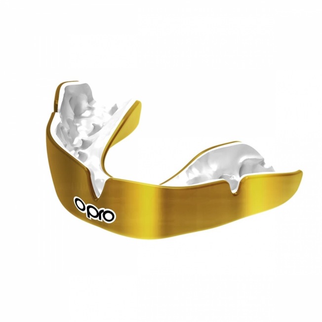 Боксерская капа взрослая Opro Instant Custom - Gold/White | Фото 1