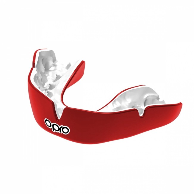 Боксерская капа взрослая Opro Instant Custom - Red/White | Фото 1