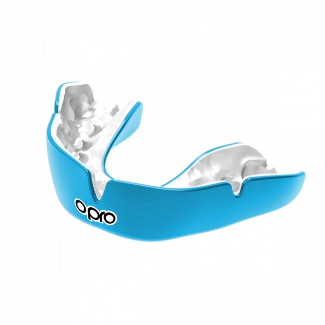 Боксерская капа взрослая Opro Instant Custom - Sky Blue/White | Фото 1