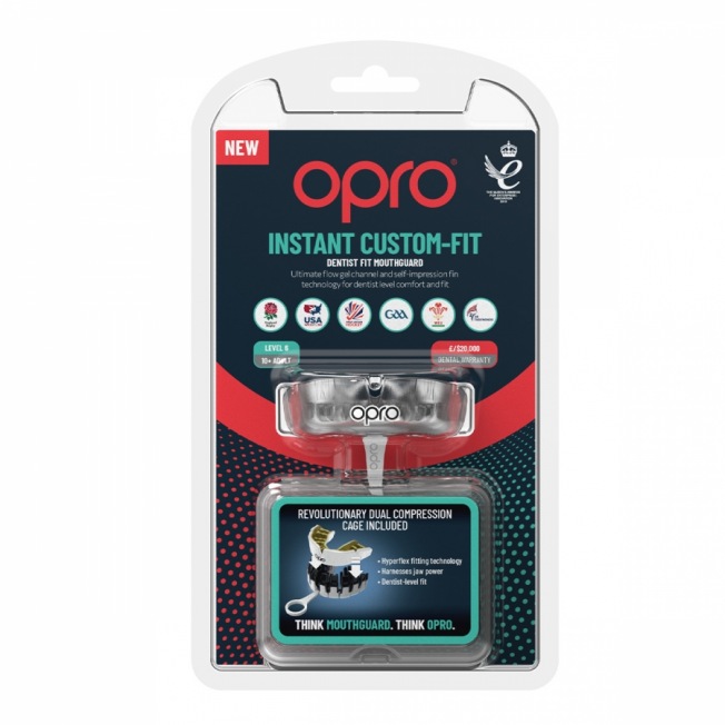 Боксерская капа взрослая Opro Instant Custom - Clear | Фото 2