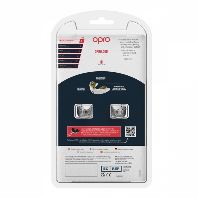 Боксерская капа взрослая Opro Instant Custom - Clear | Фото 3
