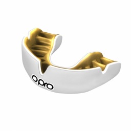 Детская боксерская капа OPRO Instant Custom-Fit - White/Gold