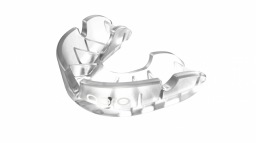 Детская боксерская капа Opro Self-Fit Silver - Clear