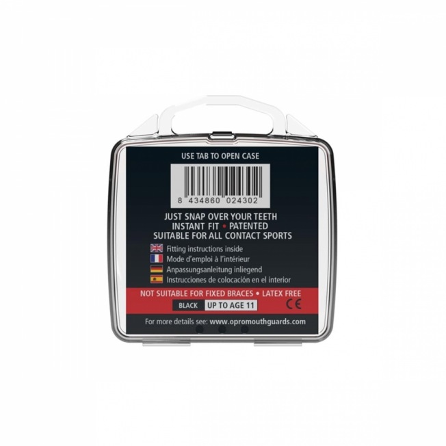 Детская боксерская капа Opro Snap-Fit - Black | Фото 2