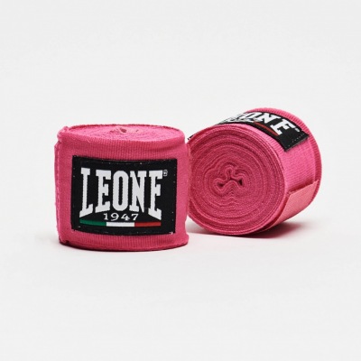 Боксерские бинты Leone AB705 - Pink (3.5m)