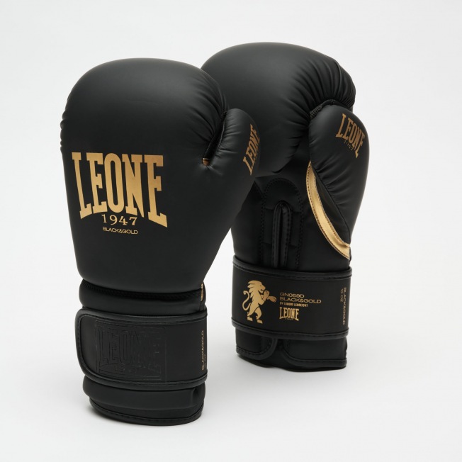 Боксерские перчатки Leone GN059D - Black/Gold