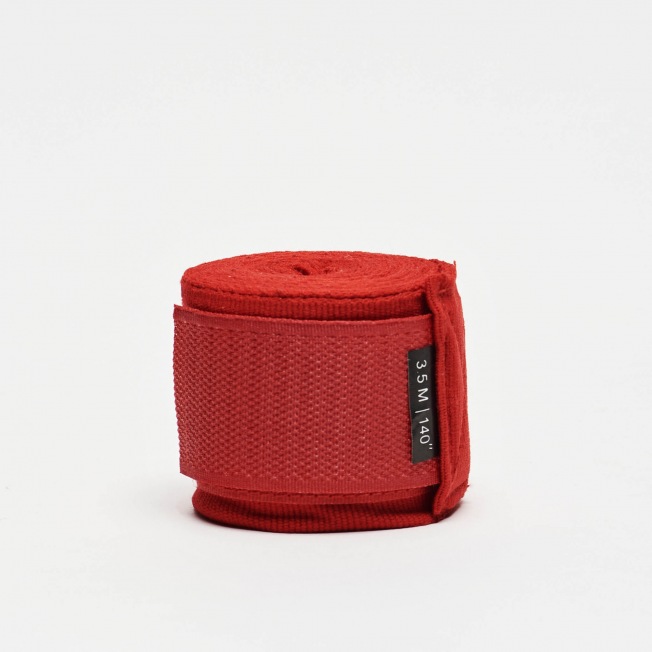 Боксерские бинты Leone AB705 - Red (3.5m) | Фото 2