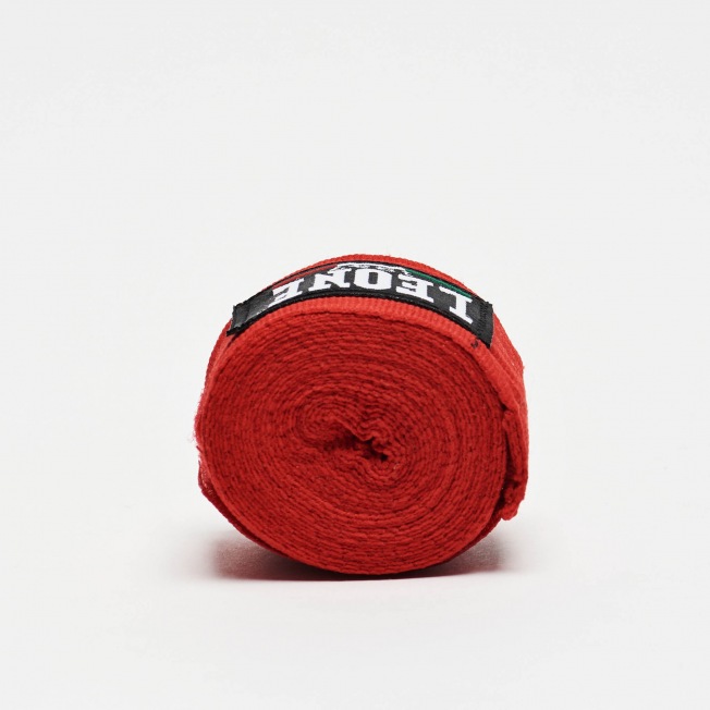 Боксерские бинты Leone AB705 - Red (3.5m) | Фото 3