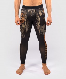 Компрессионные штаны Venum Tiger - Black/Neon Orange