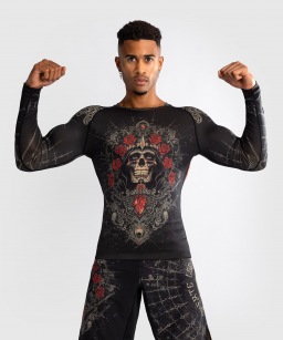 Рашгард Venum Santa Muerte 5.0 LS - Deep Black/Gold