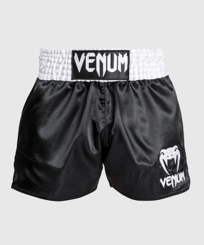 Тайские шорты Venum Classic - Black/White/White