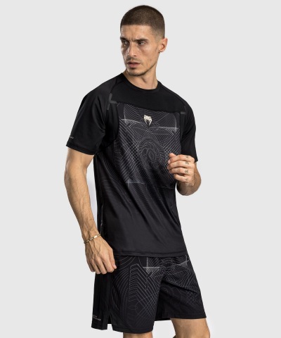 Футболка тренировочная Venum G-Fit Air-Deep Black/Desert Sand