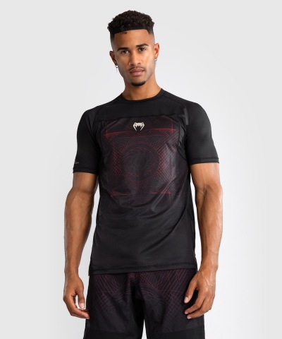 Футболка тренировочная Venum G-Fit Air - Deep Black/Fire Red