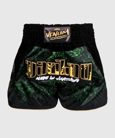 Тайские шорты Venum Attack - Black/Green