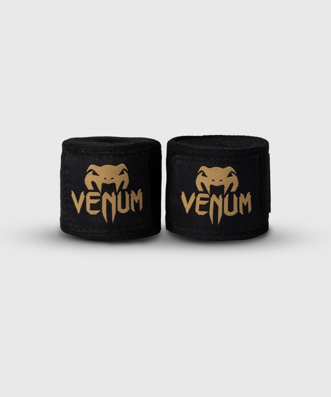 Бинты боксерские Venum Kontact - Black/Gold (4m) | Фото 1