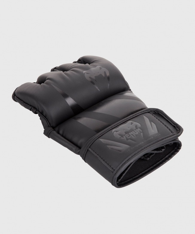 Перчатки ММА Venum Challenger Without Thumb - Black/Black | Фото 1
