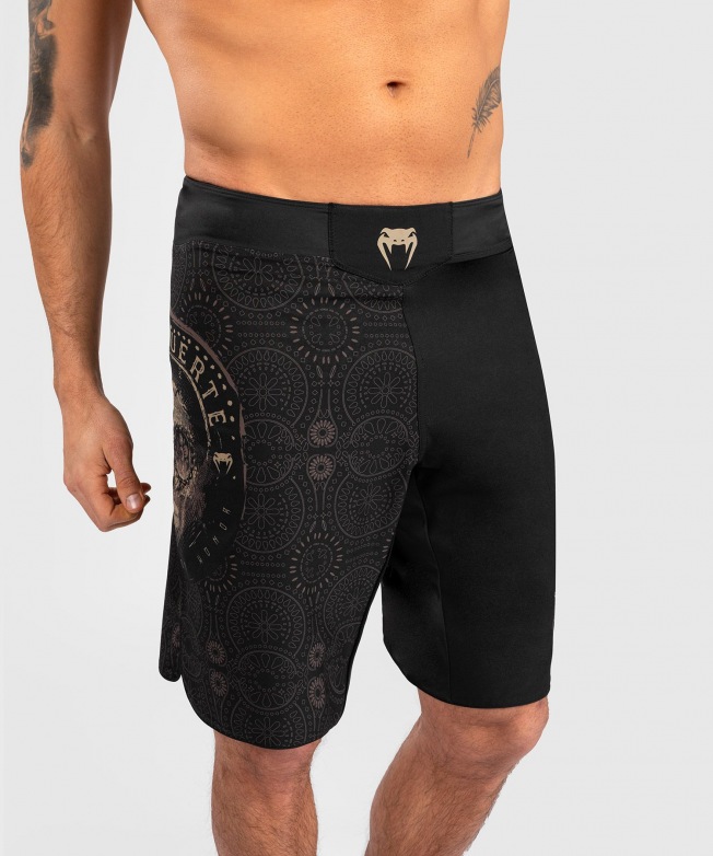Шорты ММА Venum Santa Muerte Dark Side - Black/Brown | Фото 4