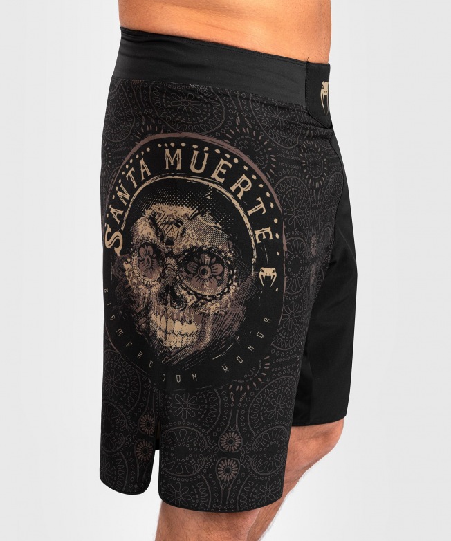 Шорты ММА Venum Santa Muerte Dark Side - Black/Brown | Фото 5