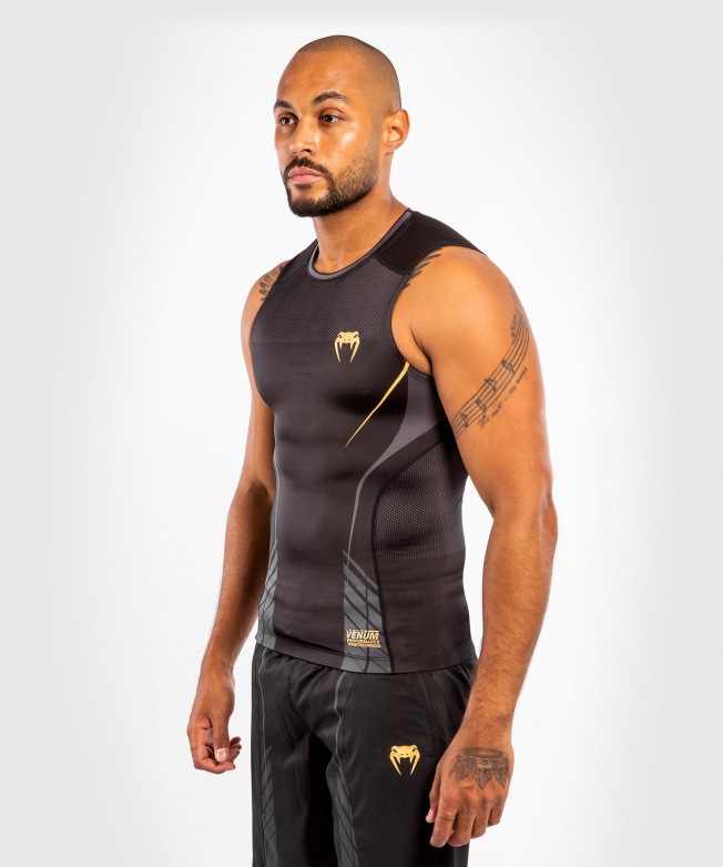 Рашгард Venum Athletics Sleeveless – Black/Gold | Фото 2