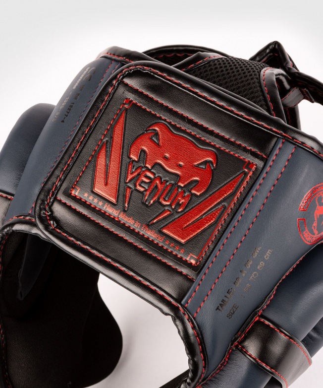 Боксерский шлем Venum Elite - Navy Blue/Black-Red | Фото 4