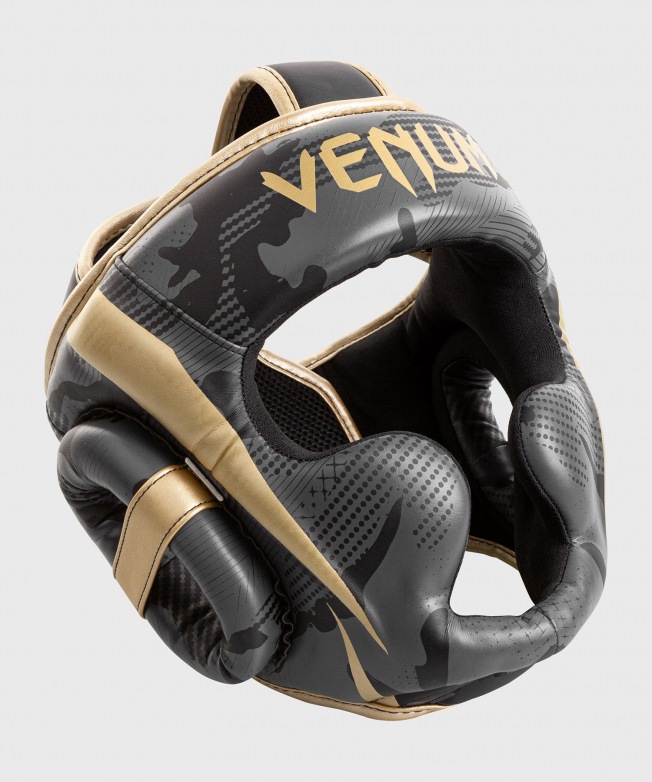 Боксерский шлем Venum Elite - Dark camo/Gold | Фото 1