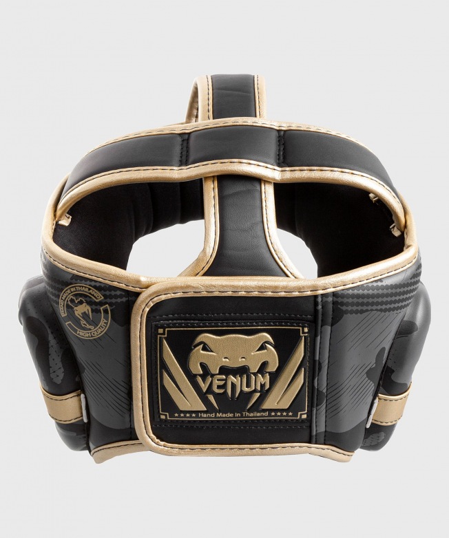 Боксерский шлем Venum Elite - Dark camo/Gold | Фото 2