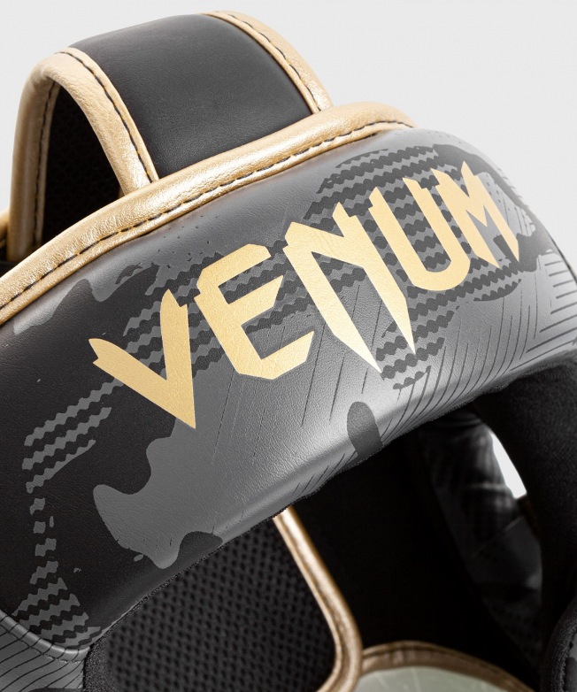 Боксерский шлем Venum Elite - Dark camo/Gold | Фото 3