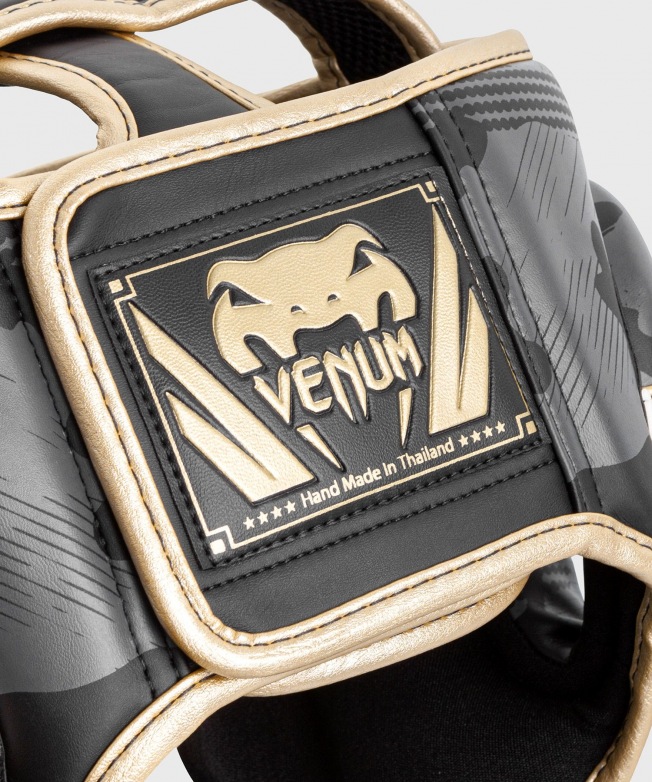 Боксерский шлем Venum Elite - Dark camo/Gold | Фото 4