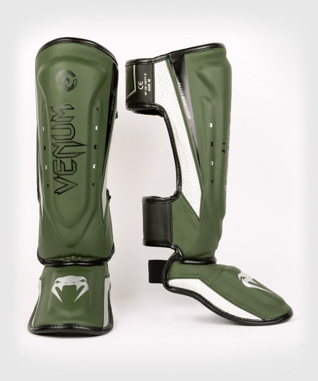 Шингарды Venum Elite Evo - Khaki/Silver