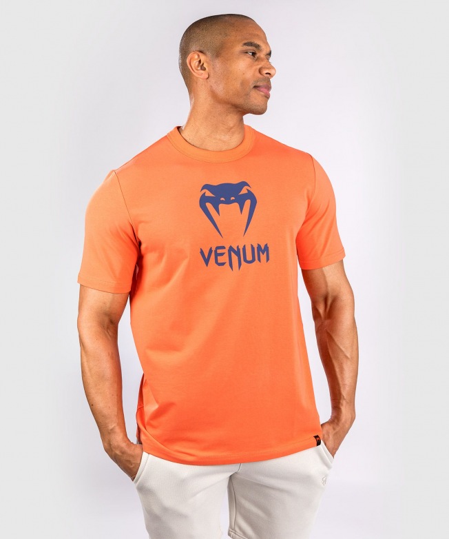 Футболка Venum Classic - Orange/Navy Blue | Фото 4