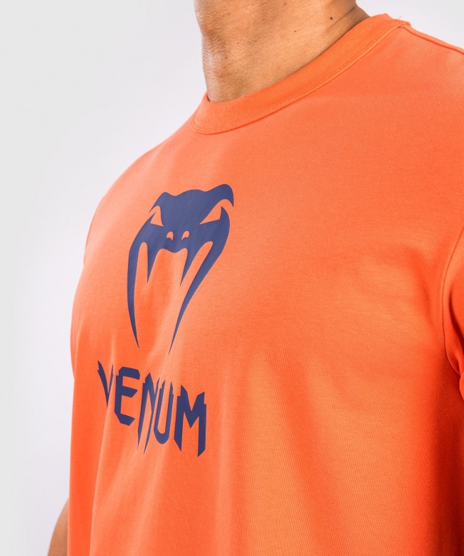 Футболка Venum Classic - Orange/Navy Blue | Фото 6