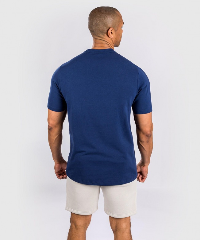 Футболка Venum Classic - Navy Blue/Orange | Фото 4
