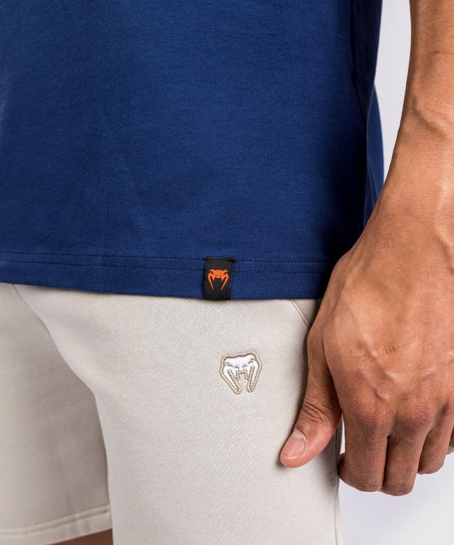 Футболка Venum Classic - Navy Blue/Orange | Фото 6