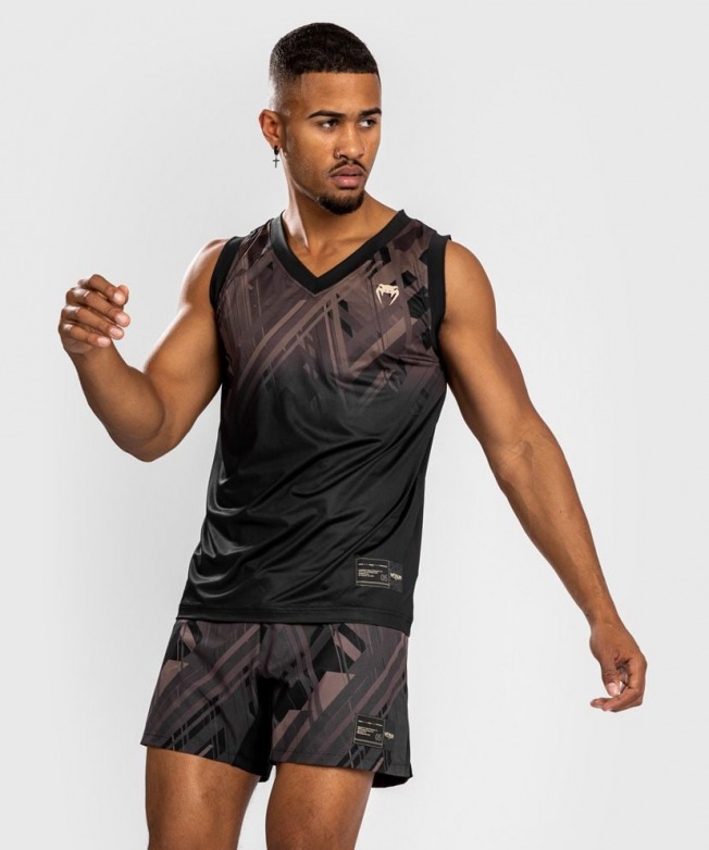 Майка тренировочная Venum Tecmo 2.0 DRY TECH - Black/Brown | Фото 4