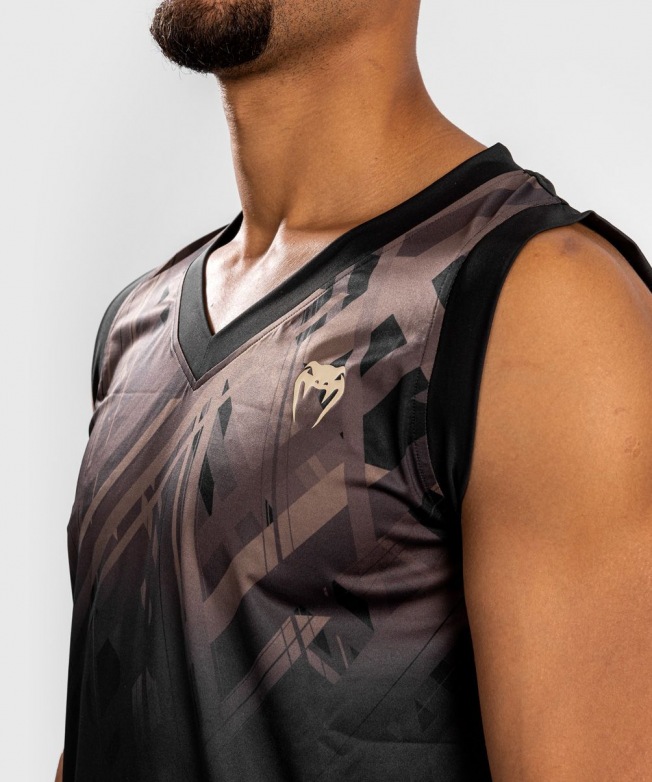 Майка тренировочная Venum Tecmo 2.0 DRY TECH - Black/Brown | Фото 5