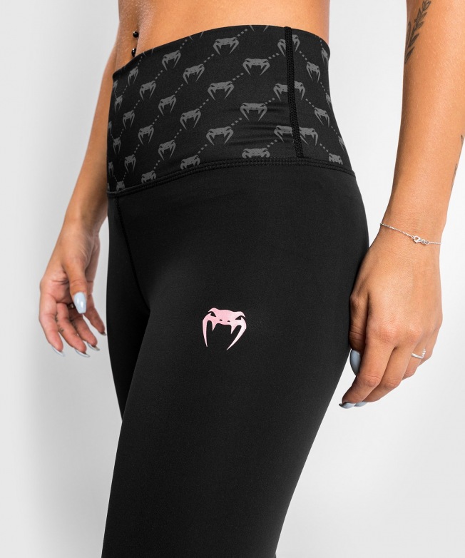 Женские легинсы Venum Monogram - Black/Pink Gold | Фото 5